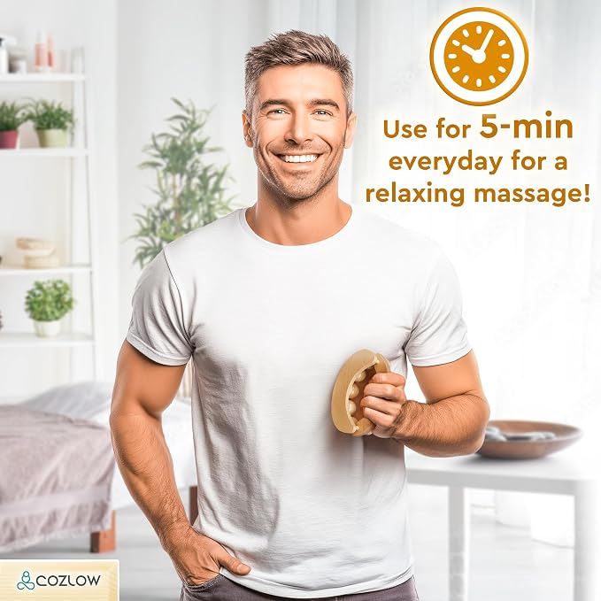 COZLOW - Wooden Massage Ball Roller - Handheld Rolling Massager - Image 8