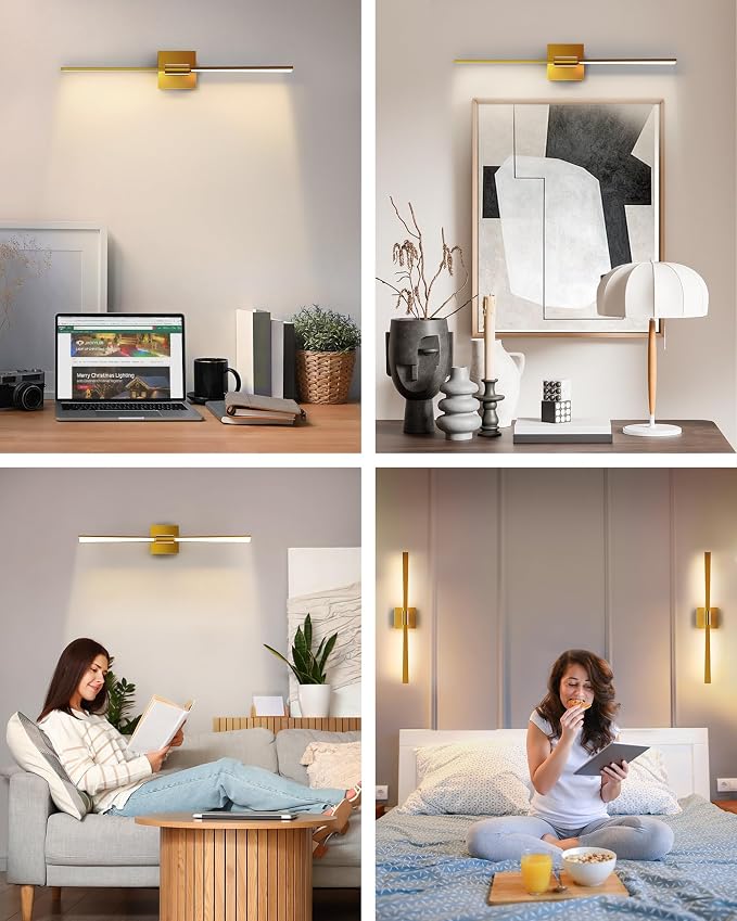 JACKYLED Modern Bathroom Light Fixtures Over Mirror 3 Color Temperatures 2-Head - Image 3
