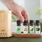 NOW Essential Oils, Ultrasonic Real Bamboo Aromatherapy Oil Diffuser, Extremely - Image 6