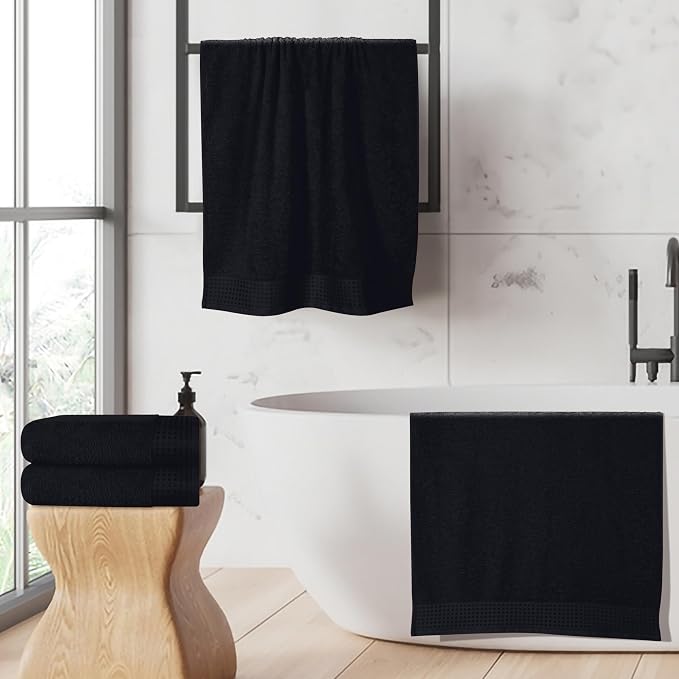 GLAMBURG Ultra Soft 4 Pack Oversized Bath Towel Set 27x54 inches, 100% Cotton - Image 5