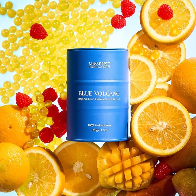 M&SENSE Tropical Fruit Soy Scented Candles Natural Non Toxic, Summer Candles - Image 2