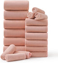 18 Piece Family Bath Towel Set Include 6 Bath Towels, 6 Hand Towels and 6 by Hailea