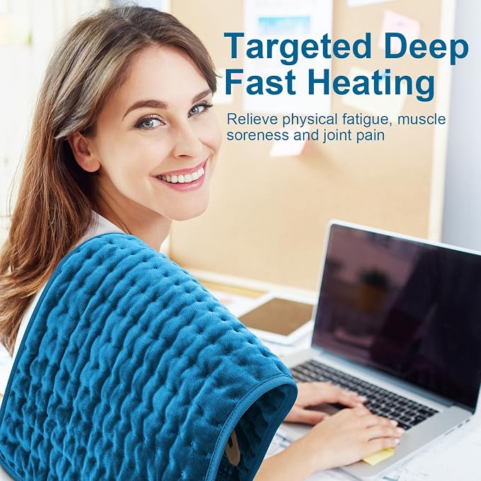 Heating Pad for Back, Electric Heating Pads for Cramps/Abdomen/Waist/Shoulder - Image 4