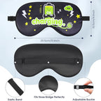 2 Pcs Boys Sleep Eye Mask, Guys Blackout Sleeping Silk Mask - Image 3