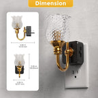 L LOHAS LED Night Lights Plug into Wall, 2 Pack 3000K Soft White LED Floral - Image 5