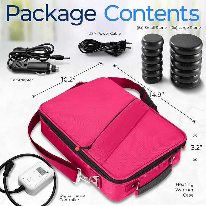 SereneLife Portable Massage Stone Warmer Set - Image 6