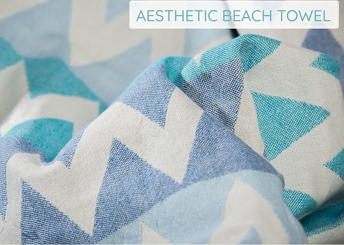 Premium Turkish Beach Towel – 100% Cotton, Quick Dry, Sand Free, Oversized - Image 8