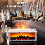 TMEHM Fireplace Flame Air Diffuser Humidifier, 7 Colors Aromatherapy Essential - Image 7