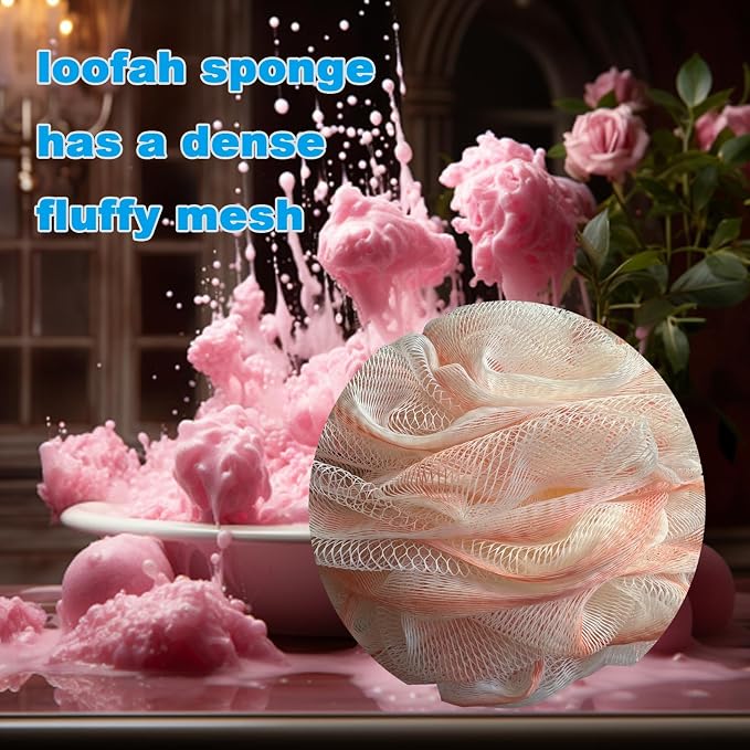 Loofah Sponge, Exfoliating Bath Sponge Body Scrubber Lofa Single Pack - Image 3