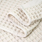 Jacquotha Waffle Bath Towels Set of 2 – Cotton, Quick Dry, Low Lint, 31” x 62” - Image 4