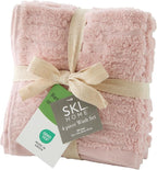SKL Home CloudSoft 100% Cotton Luxury 4-Piece Washcloth Set, 520 GSM, Ultra by SKLHomebySaturdayKnightLtd