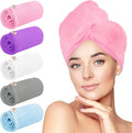 Hair Towel Wrap, 5 Pack Quick Dry Hair Wrap, Highly Absorbent Adjustable Soft by HOMERHYME