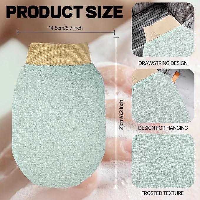 Exfoliating Gloves Glove for Shower, Exfoliating Mitt Mit Body Scrubber - Image 2