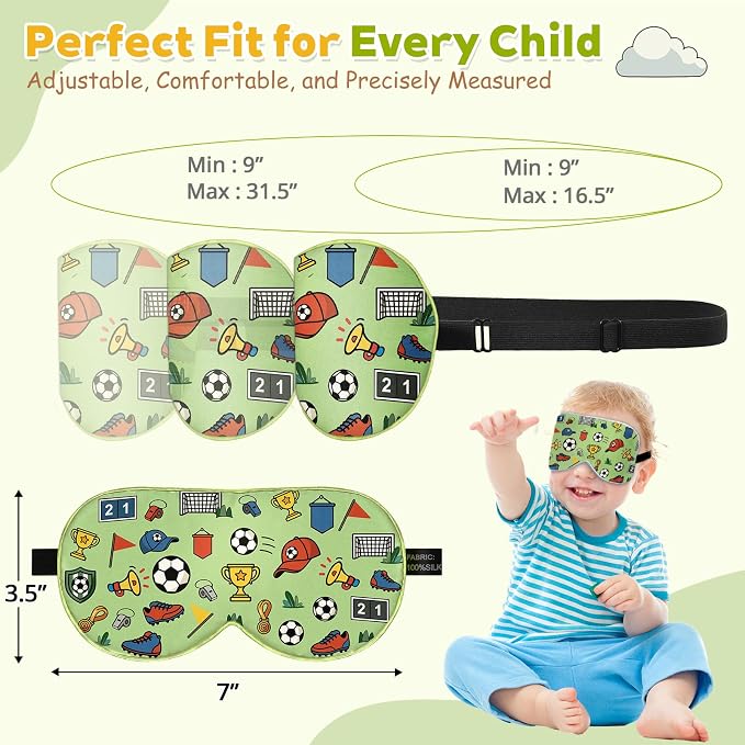 Kids Silk Sleep Mask – 100% Mulberry Silk Eye Cover, Kid Eye Mask - Image 5