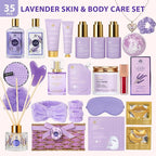 35 Pcs Mothers Day Gifts, Lavender Bath & Body Gift Basket - Image 2