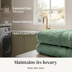 Modern Threads - Spun Loft 6-Piece 100% Combed Cotton Towel Set - Bath Towels - Image 6