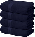 Avalon Towels Navy Blue Bath Towels Set of 4 pcs, 100% Cotton Towel Absorbent by AvalonTowels