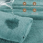 SEMAXE Blue Bath Towel, 100% Cotton Bath Towel - Image 4