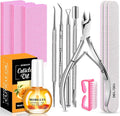 MORGLES Cuticle Remover Tools, Nail Files and Buffers Set by Morgles
