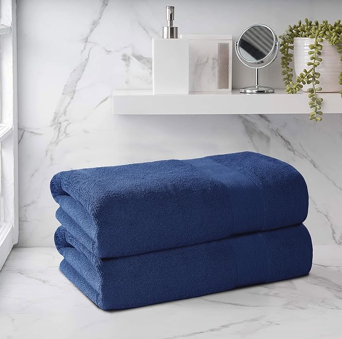 Belizzi Home Premium Cotton Oversized 2 Pack Bath Sheet 35x70-100% Pure Cotton - Image 3