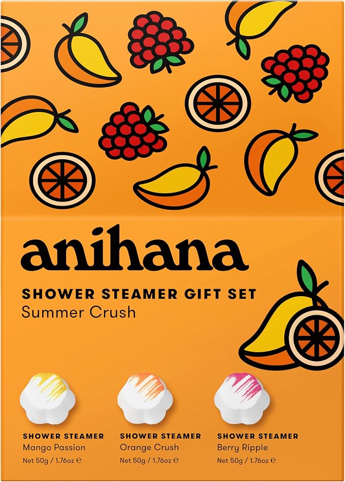 ANIHANA Shower Steamers Summer Crush 3 Pack Gift Set, Paraben Free, Mango - Image 3