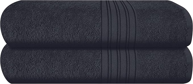 BOUTIQUO Cotton 2 Pack Bath Towel Set 28x55, Eco-Friendly Large Bath Towels by BOUTIQUO