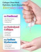 DERMAL Collagen Essence Sheet Mask 16 Combo Pack - Image 6