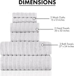 Classic Turkish Towels 6 Piece Heavy Duty Fast Drying Bath Sets Made - Image 5
