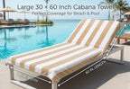 Premium Velour Cabana Beach Towel 2 Pack, 30” x 60” Soft Plush Cotton Pool Towel - Image 7