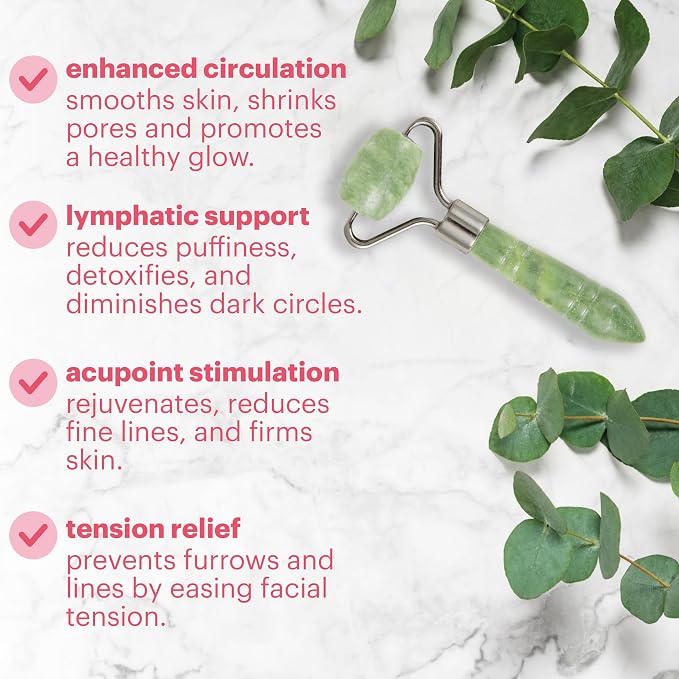 Mini Jade Eye Roller by Afterspa, Preppy Skincare, Gua Sha Facial Tools - Image 6