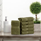 Superior Egyptian Cotton Pile Face Towel/Washcloth Set of 6, Ultra Soft Luxury - Image 2