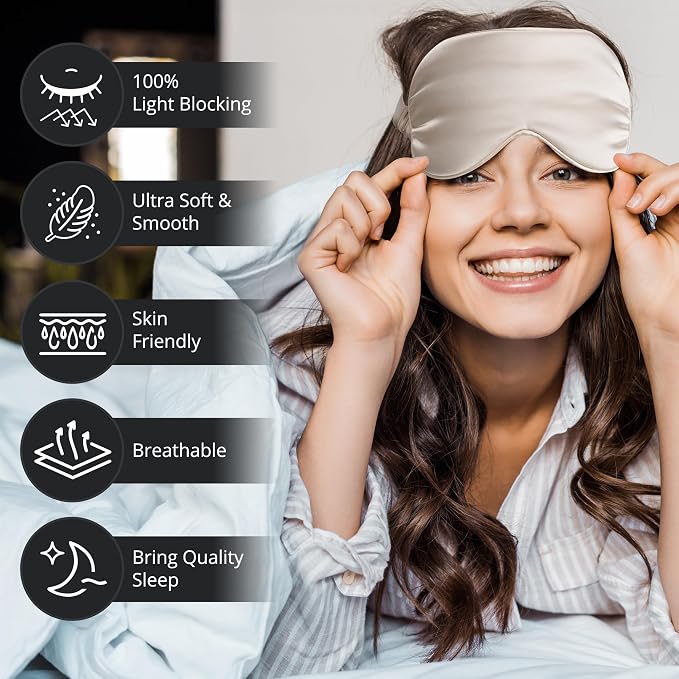 BOKOR Adjustable Silk Sleep Eye Mask - Image 6