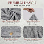 2 Pack Microfiber Hair Towel Wrap - Image 3