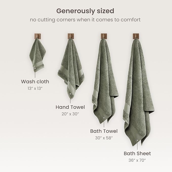 BIOWEAVES 100% Organic Cotton 700 GSM Plush Luxury Bath Towels - Image 7