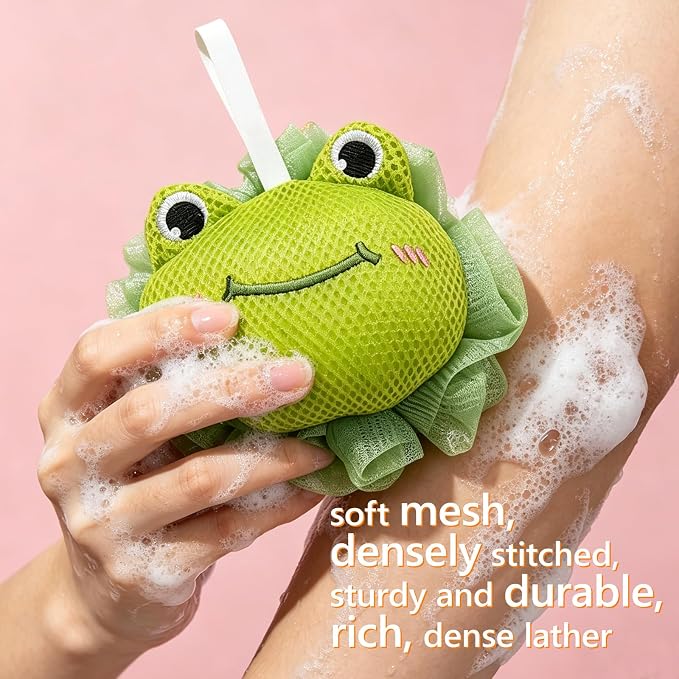 Kids Loofah, Cute Cartoon Animal Kids Bath Sponge - Image 2