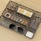 WOWBOX 12 Pack Clear Drawer Organizer Set, Acrylic Drawer Storage Trays - Image 7