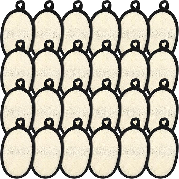 Boao 24 Pcs Loofah Pack Loofah Pads Bulk by Boao