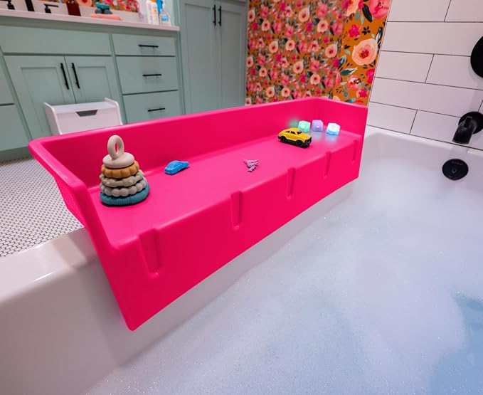 Tub Topper® Bathtub Splash Guard & Bath Shelf by TubTopper