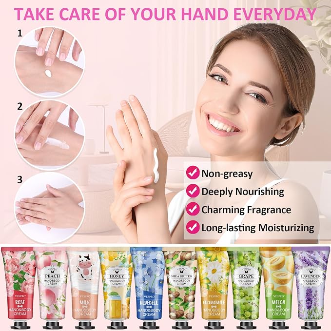 VESPRO 168 Pack Hand Cream Set for Women, Hand Lotion for Mothers Day Gifts - Image 4