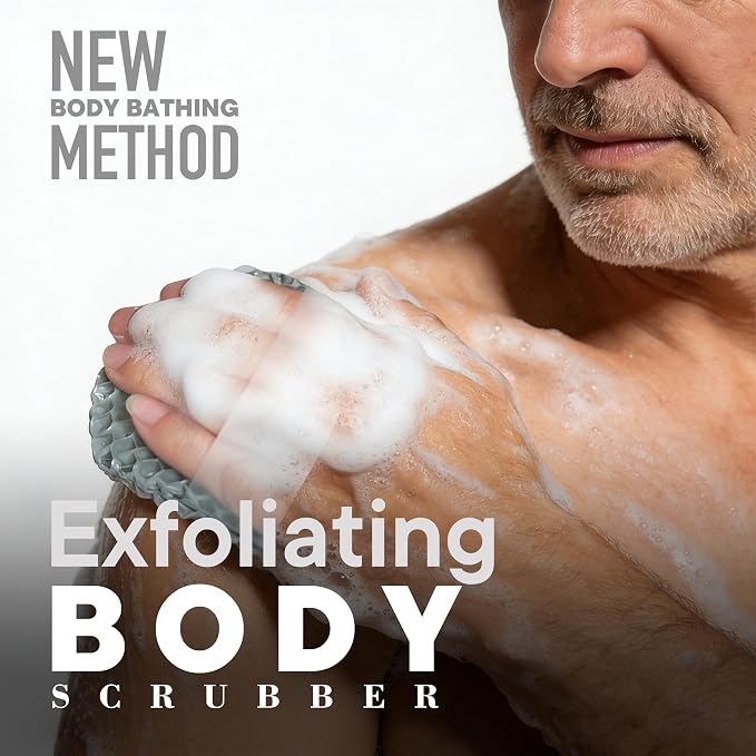 Bath Mitt - Exfoliating Glove, Honeycomb Body Scrubber, Massage Body Scrub - Image 2