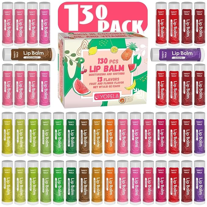 130 Pack Natural Lip Balm Bulk by yopela