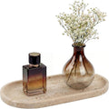 YKAJO Oval Real Marble Tray for Bathroom Kitchen Counter Stone Decorative by YKAJO