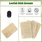 3Pcs Natural Loofa, 100% Real Natural Loofah Sponges Set, Loofah Sponge - Image 5