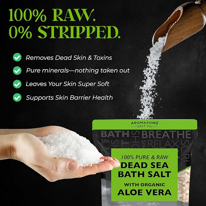 Aromasong 5 lbs Raw Dead Sea Salt - Image 2
