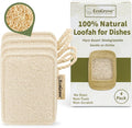 Natural Loofah Dish Sponges 4 Pack – 100% Plant-Based Luffa Scrubber by EcoGrove