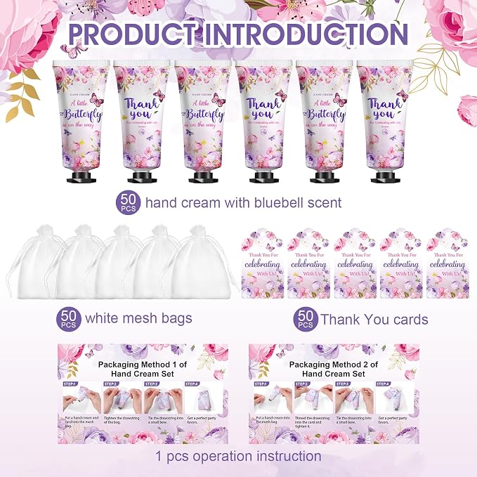 KONEUK 50 Sets Baby Shower Hand Cream Gifts, Wedding Party Favors, Baby Shower - Image 2