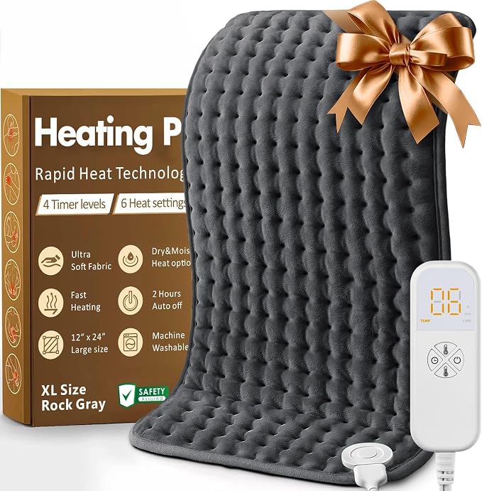 Christmas Gifts Heating Pad for Back, Shoulder Pain & Cramps Relief, Electric - Image 9