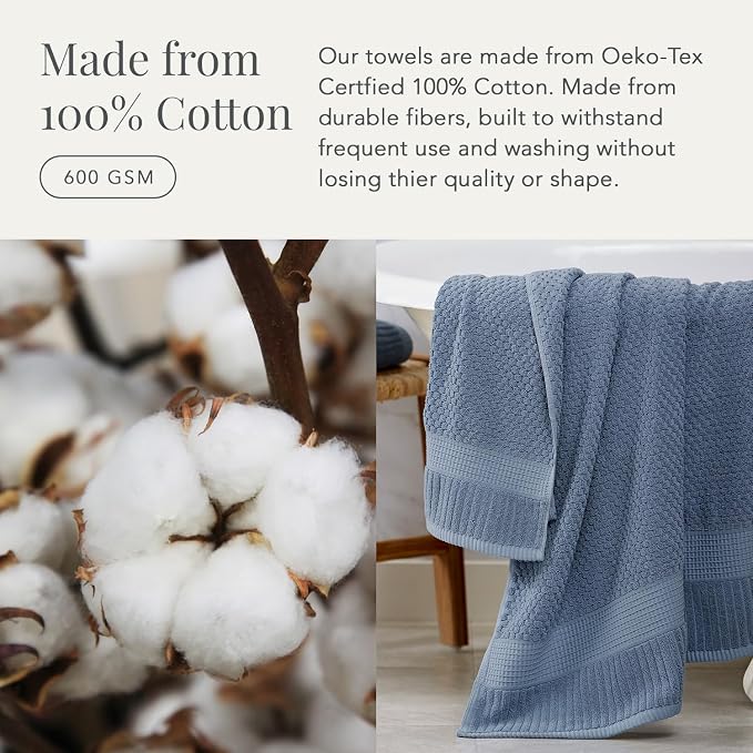 NY Loft 100% Cotton 2 Pack Bath Sheet Towel Set | Extra Large Oversize Bath - Image 3