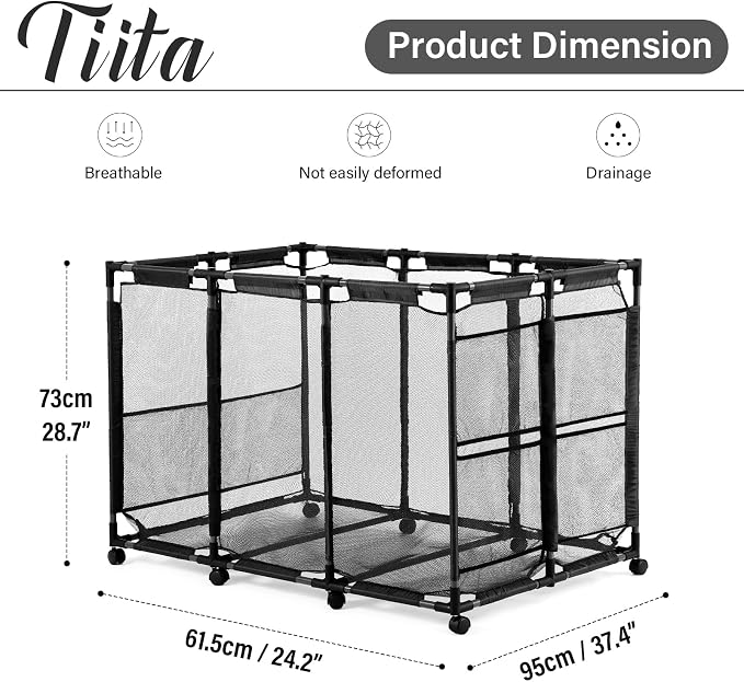 Tiita Pool Storage Bin, Rolling Pool Toy Storage Organizer, Parts & - Image 2