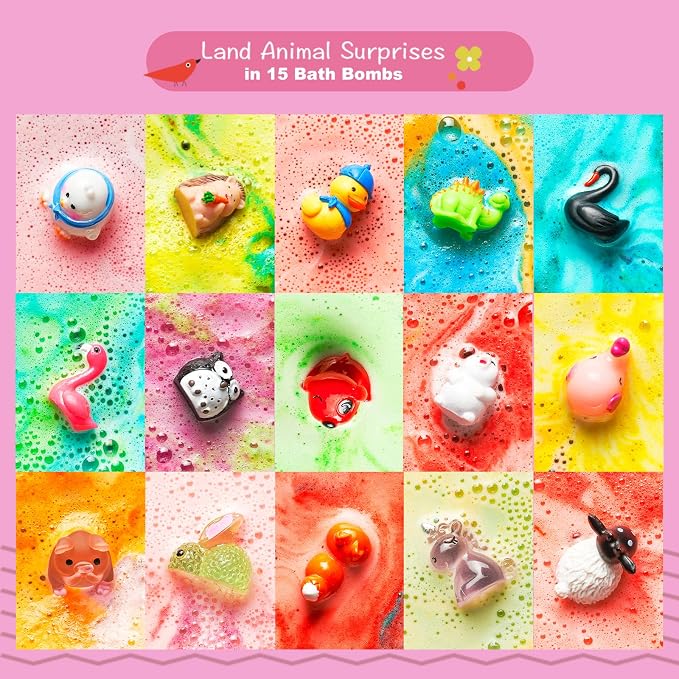 Jungle Adventure Bath Bombs for Kids – 15 Scented Fizzy Bath Bombs - Image 5